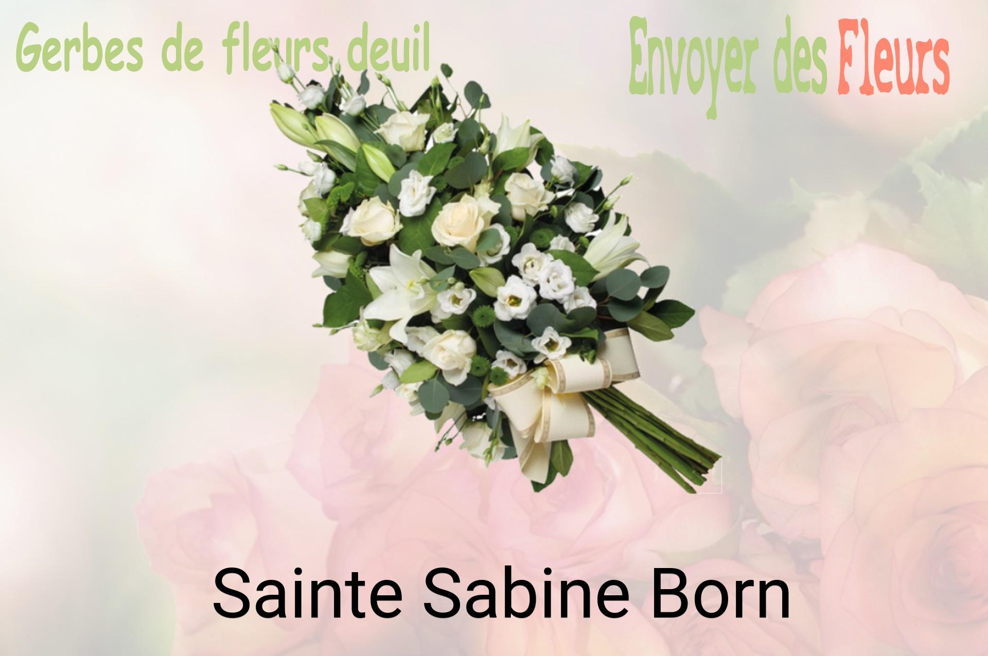 Gerbe de fleurs de deuil livrée à Sainte-Sabine-Born
